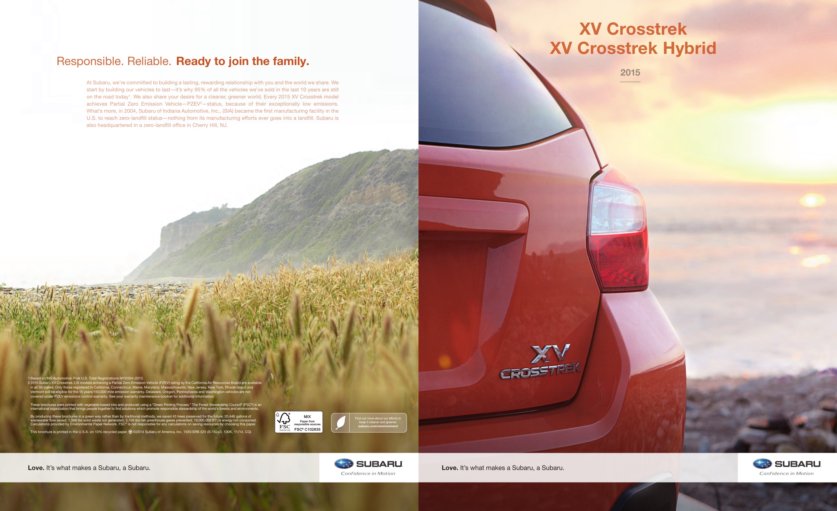 2015 Subaru XV Crosstrek Brochure